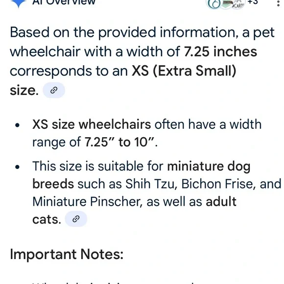 Like new XS pet/ dog wheelchair